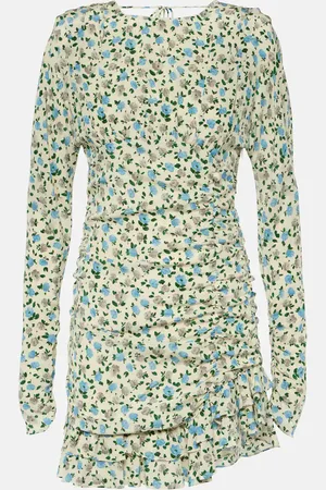 Alessandra Rich Robe en soie à fleurs