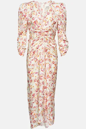 Isabel Marant Robe midi Albini en soie mélangée