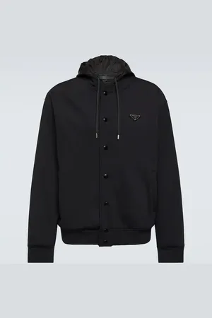 Prada Veste bomber à capuche et logo