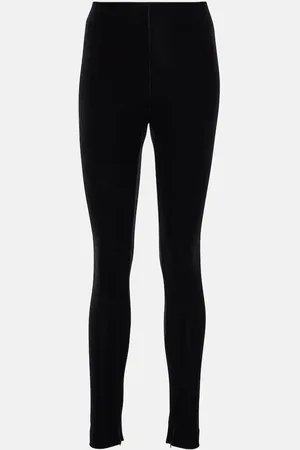 WARDROBE.NYC Legging à taille haute en velours