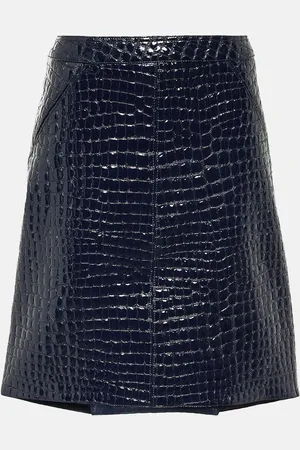 Tom Ford Jupe midi en cuir embossé