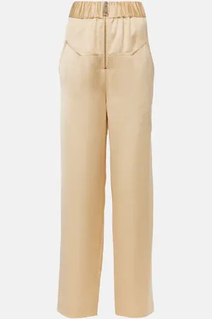 Khaite Pantalon ample Felton à taille basse en satin