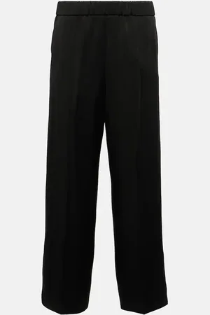 Jil Sander Pantalon droit à taille haute