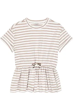 Brunello Cucinelli T-shirt rayé en coton