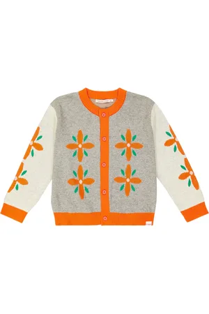 Tiny Cottons Cardigan Tiny Flowers en coton et laine