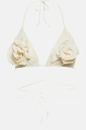 MAGDA BUTRYM Haut de bikini triangle à fleurs