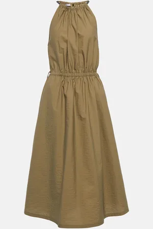 Brunello Cucinelli Robe midi en coton mélangé