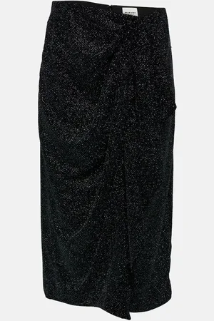 Marant Etoile Jupe midi Alyssa en velours à ornements
