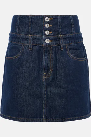 RE/DONE Mini-jupe Corset en jean