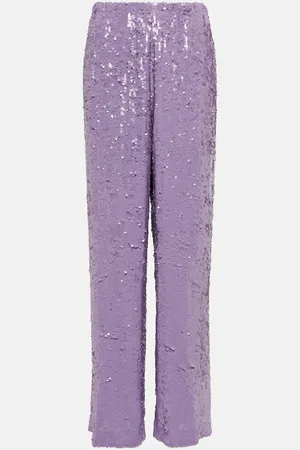 DRIES VAN NOTEN Pantalon droit à sequins