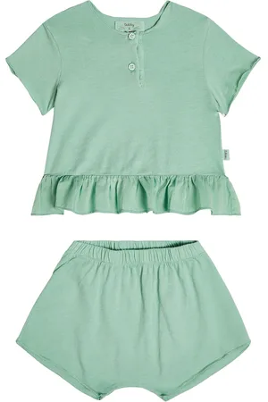 Il gufo Bébé – Ensemble t-shirt et culotte bloomer