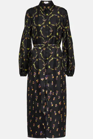 GABRIELA HEARST Robe longue Mauri imprimée en soie