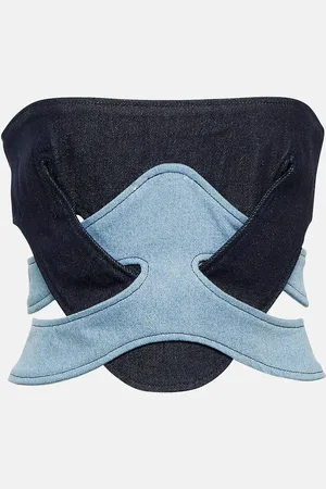 DION LEE Top corset en jean