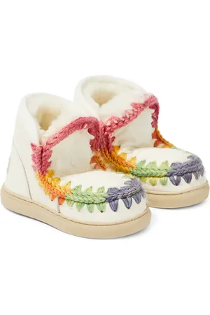 Mou Bottines en cuir et crochet
