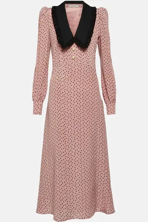 Alessandra Rich Robe longue en soie