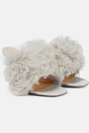 MAGDA BUTRYM Mules en shearling et PVC