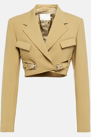 DION LEE Blazer raccourci Interlock en laine mélangée