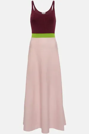 GABRIELA HEARST Robe longue en laine et soie