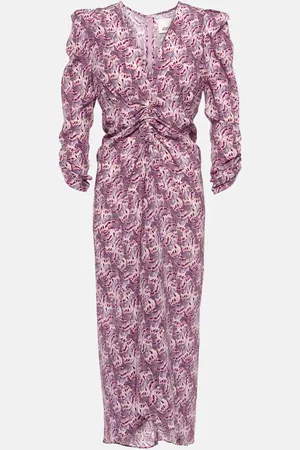 Isabel Marant Robe midi Albini en soie mélangée