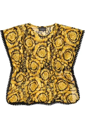VERSACE Robe de plage Barocco en coton et soie