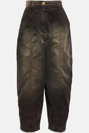 Balmain Jean ample à taille haute