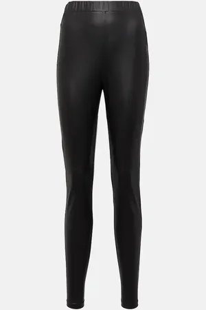 Max Mara Pantalon slim Leisure Zefir en cuir synthétique