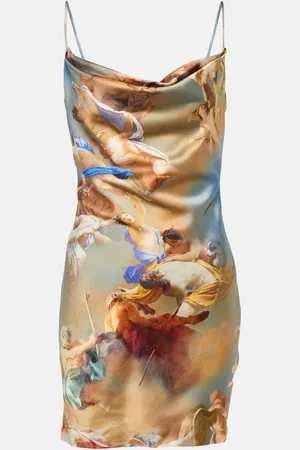 Balmain Robe imprimée en satin