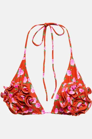 MAGDA BUTRYM Haut de bikini triangle à fleurs