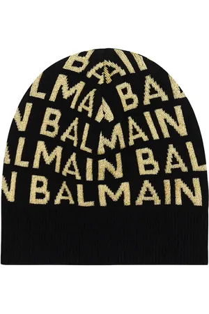 Balmain Bonnet en laine mélangée à logo