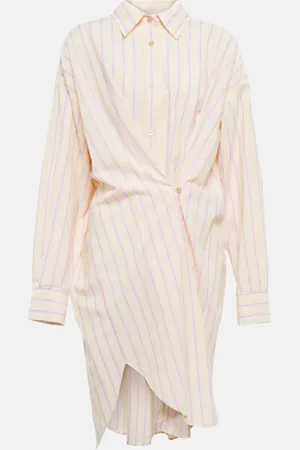 Marant Etoile Robe chemise Seen rayée en coton
