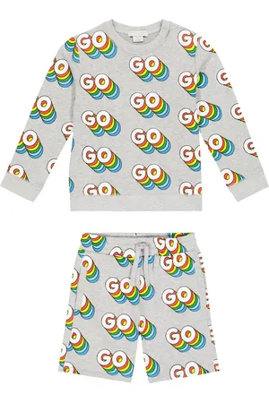 Stella McCartney Ensemble sweat-shirt et short imprimés en coton