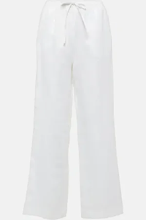 ASCENO Pantalon droit Aurelia en lin