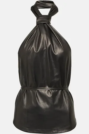 ANN DEMEULEMEESTER Top en cuir