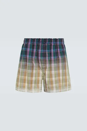 Maison Margiela Short en coton à carreaux
