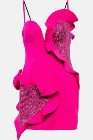 AREA Robe en crêpe de laine à ornements
