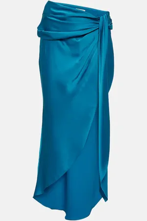 Simkhai Jupe midi Elisabetta en satin