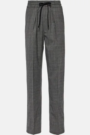 Marant Etoile Pantalon Priska en laine à carreaux