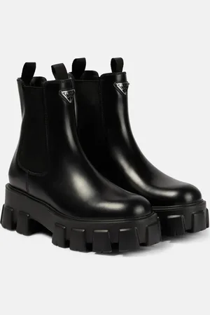 Prada Bottines Chelsea Monolith en cuir