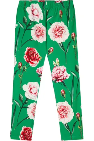 Dolce & Gabbana Legging en coton mélangé à fleurs
