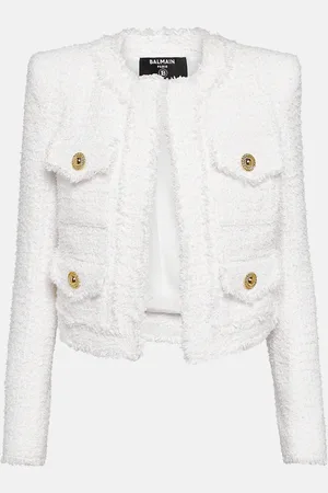 Balmain Veste raccourcie en tweed