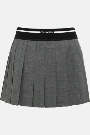 Miu Miu Mini-jupe en laine vierge
