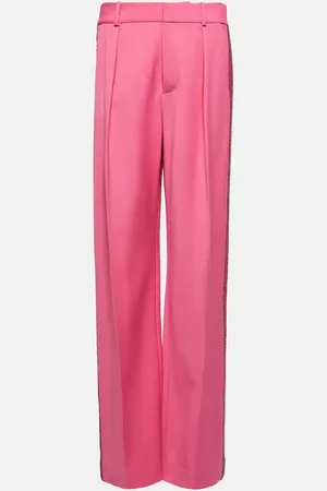 AREA Pantalon ample en laine à ornements