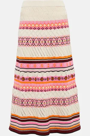 Kenzo Jupe longue en jacquard de coton mélangé