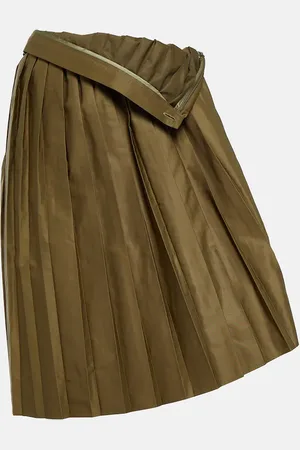 Maison Margiela Jupe midi asymétrique en coton mélangé