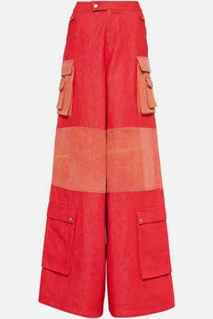 Didu Pantalon ample à taille haute en coton