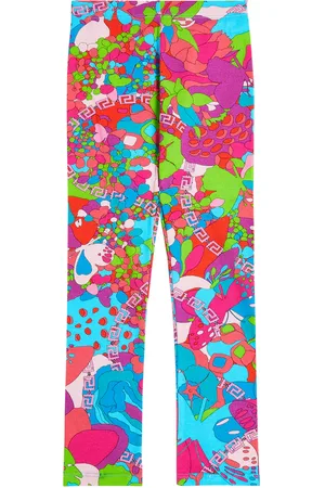 VERSACE Legging imprimé en coton mélangé