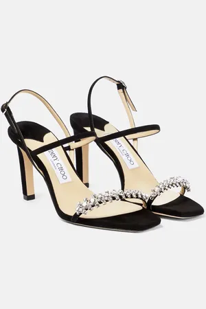 Jimmy Choo Sandales Meira 85 en daim à ornements