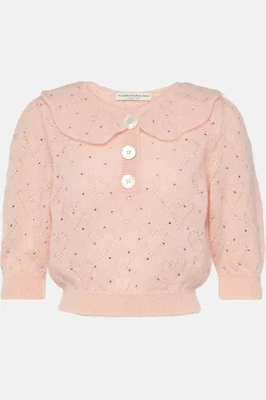 Alessandra Rich Top raccourci en mohair mélangé