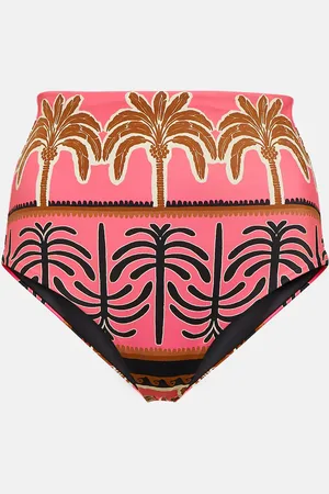 JOHANNA ORTIZ Culotte de bikini imprimée à taille haute