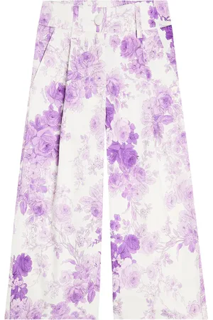 MONNALISA Pantalon ample en coton à fleurs